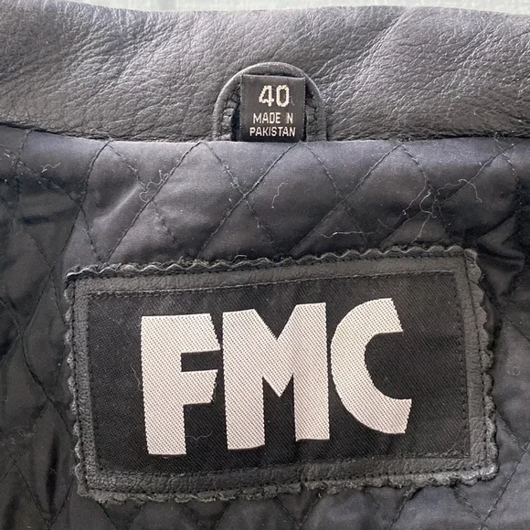 Vintage FMC Black Leather Jacket